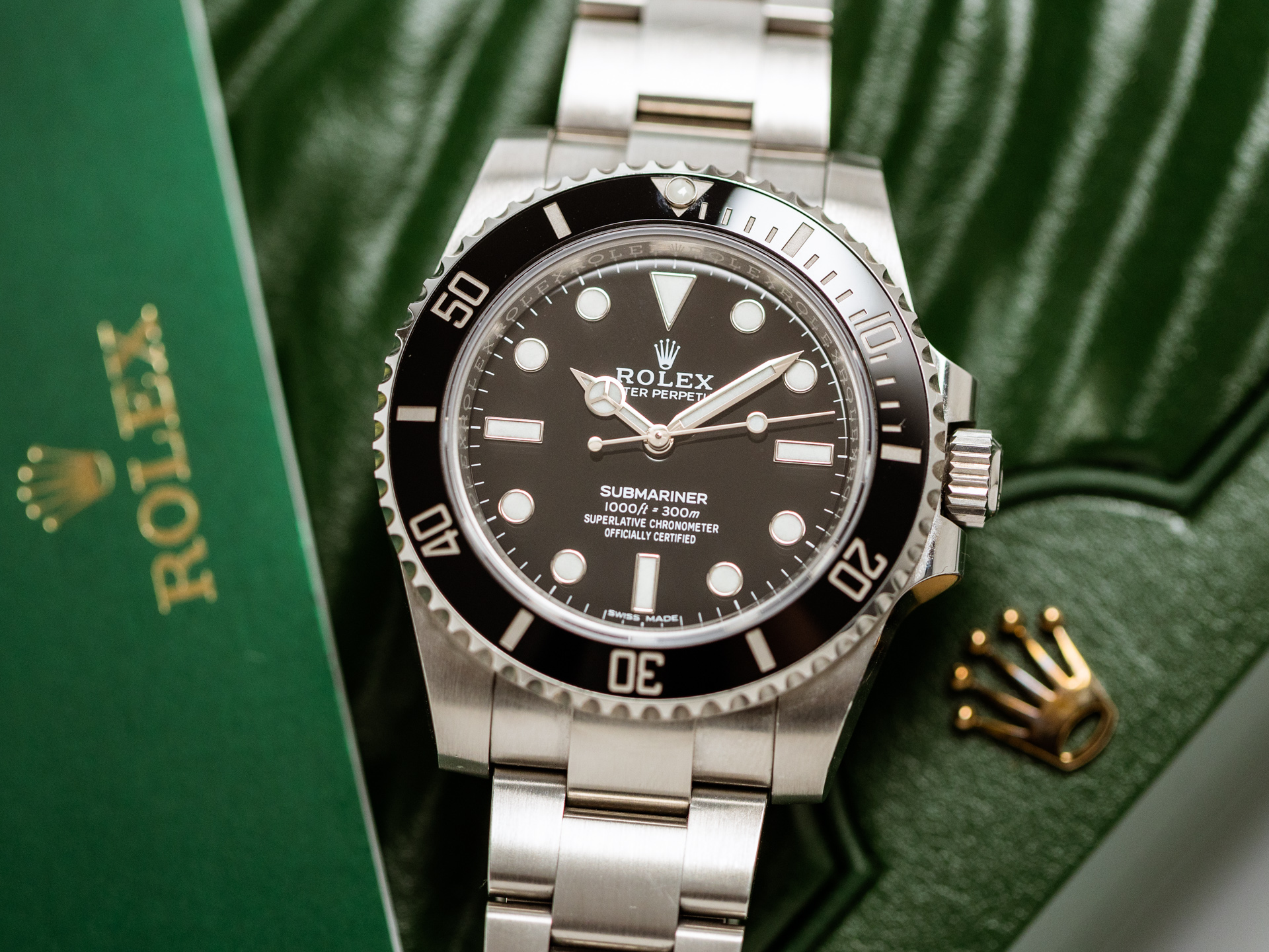 ROLEX SUBMARINER Ref 114060 Steel Box Papers Bj 2018 WEMPE Germany