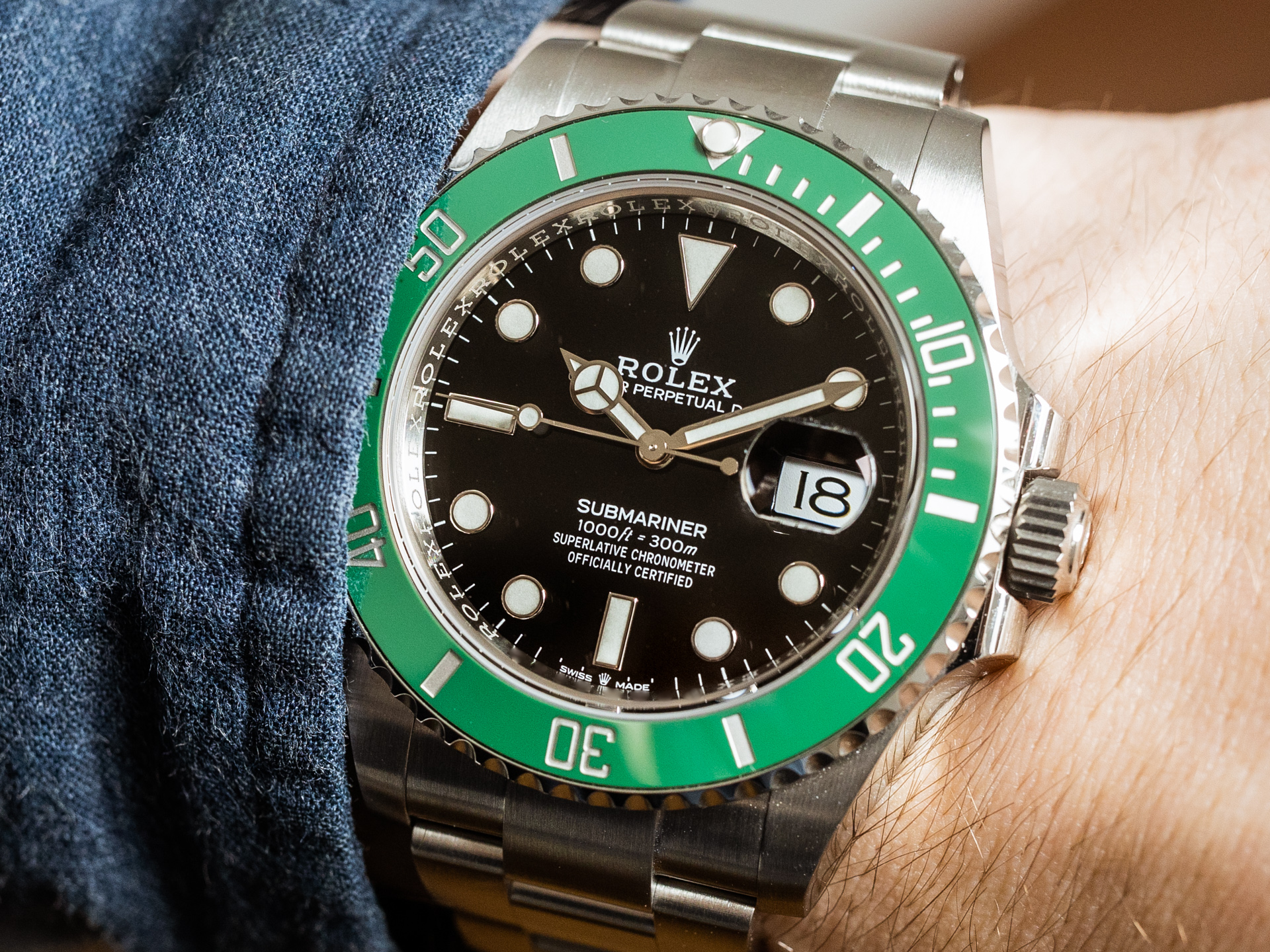 Rolex Submariner Stainless Steel The Starbucks - Kermit Black and Green Bezel (Ref#126610LV)