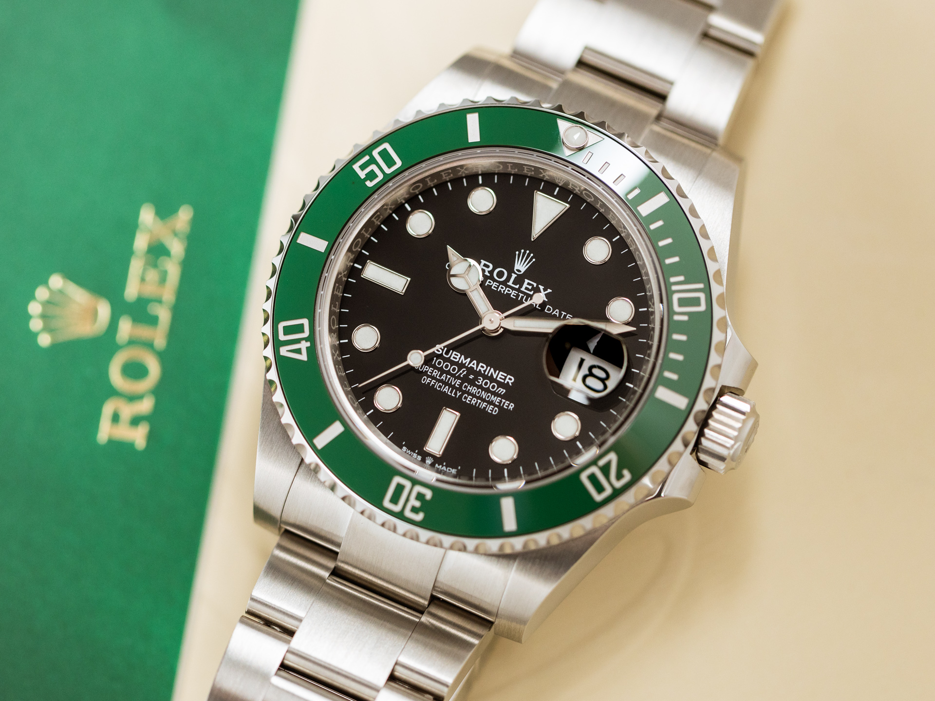 Rolex Submariner Stainless Steel The Starbucks - Kermit Black and Green Bezel (Ref#126610LV)