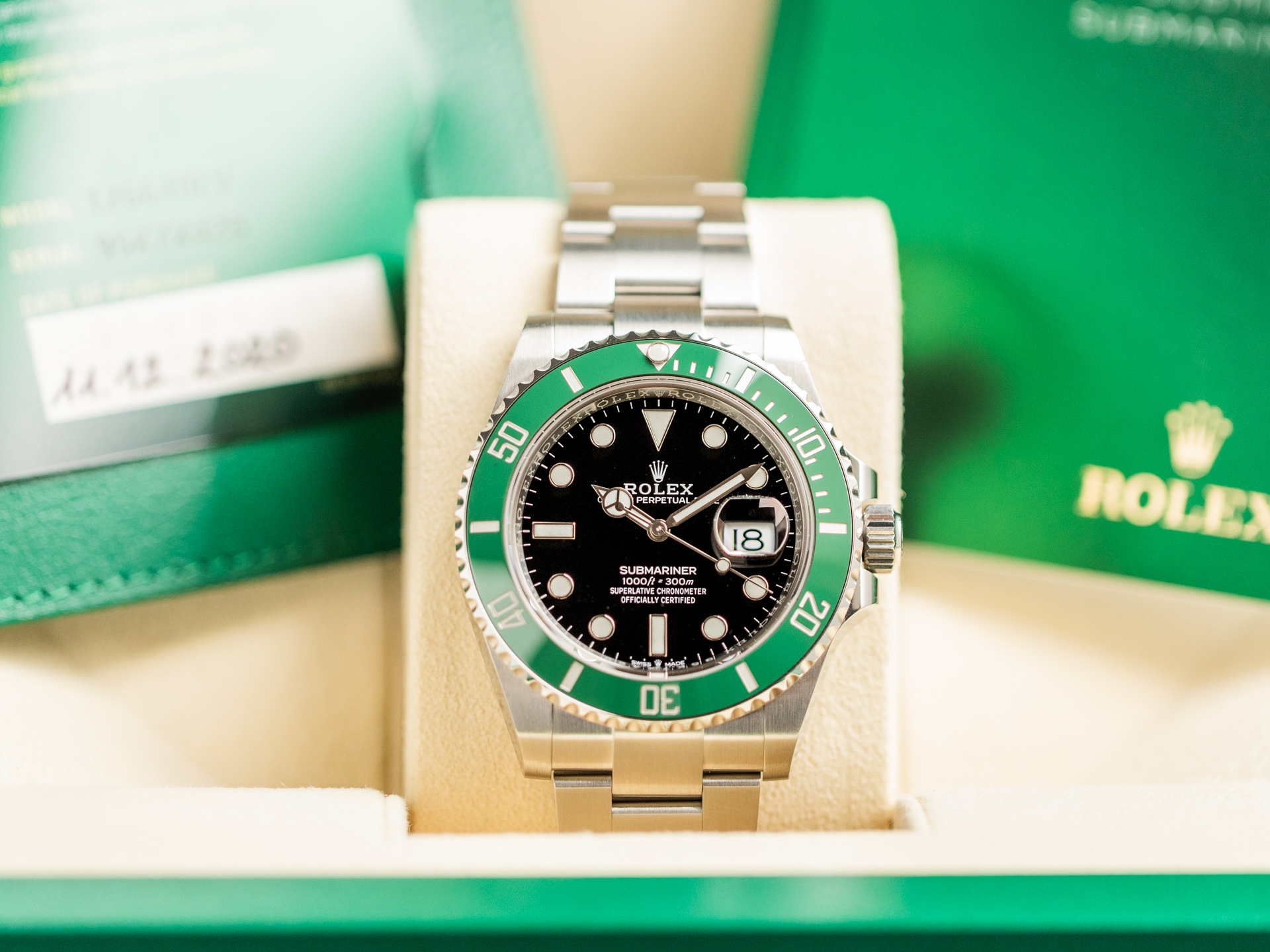 Rolex Submariner Stainless Steel The Starbucks - Kermit Black and Green Bezel (Ref#126610LV)