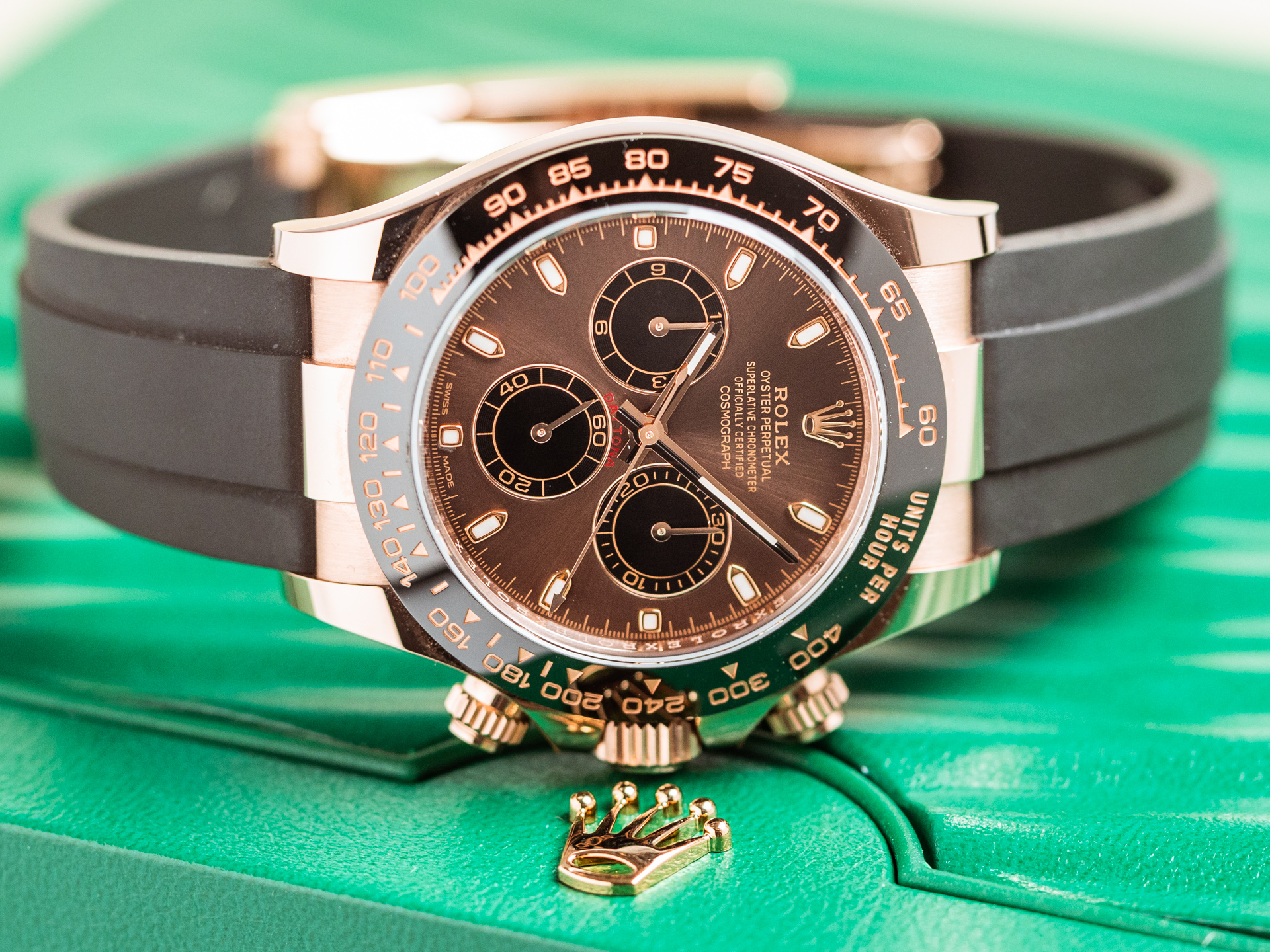 ROLEX DAYTONA COSMOGRAPH Ref 116515LN 18k Rose Gold Ceramic Rubber