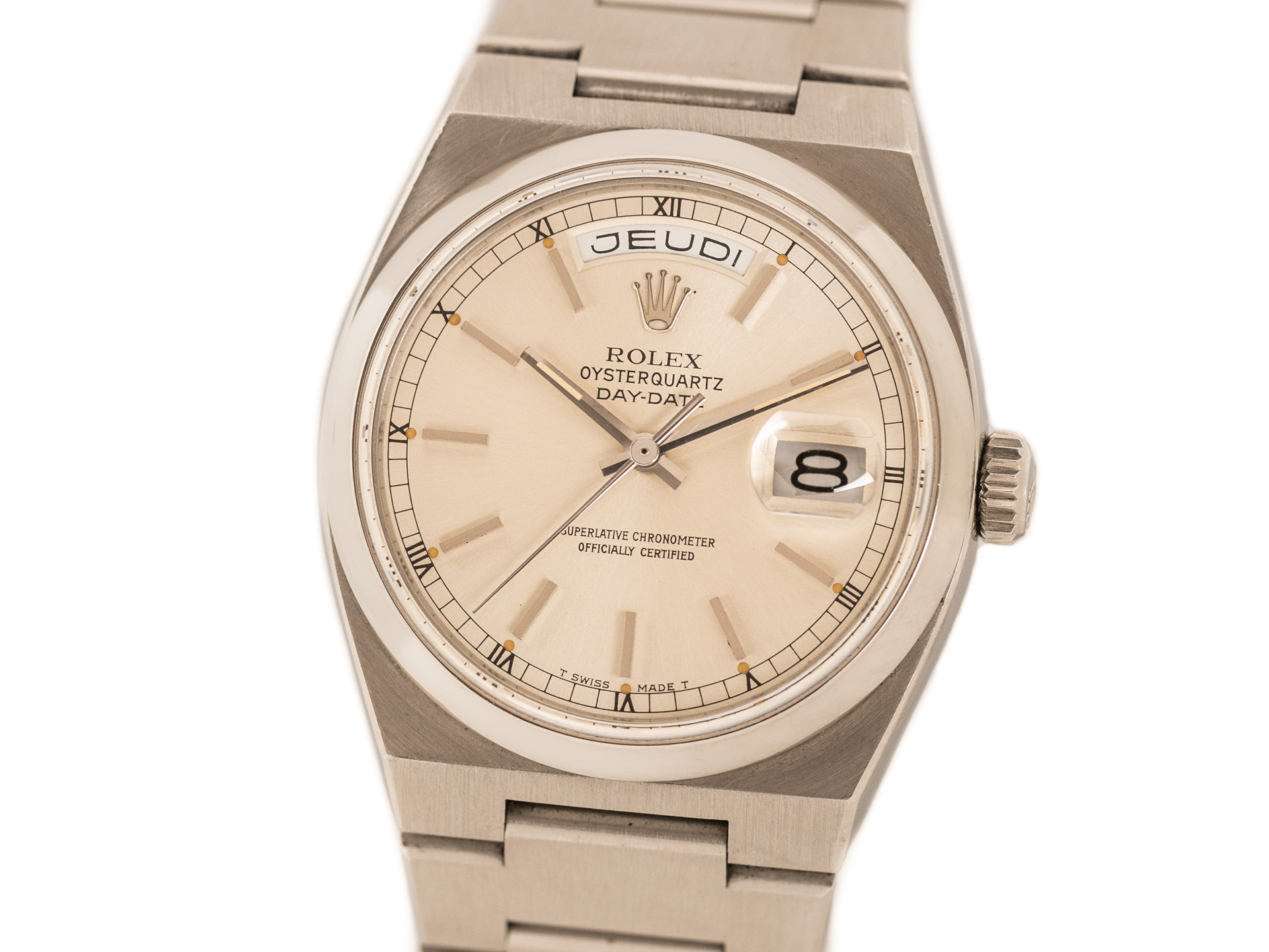 Womens rolex oysterquartz day date sales