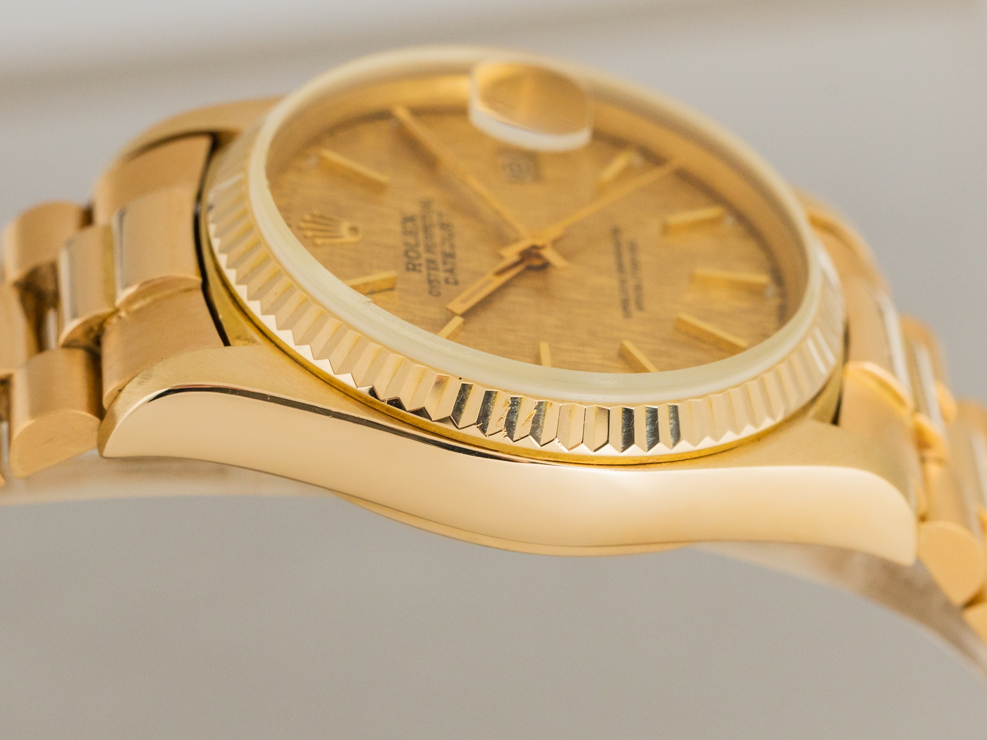 ROLEX DATEJUST Ref 16018 18k Yellow Gold President Bracelet Bj 1990