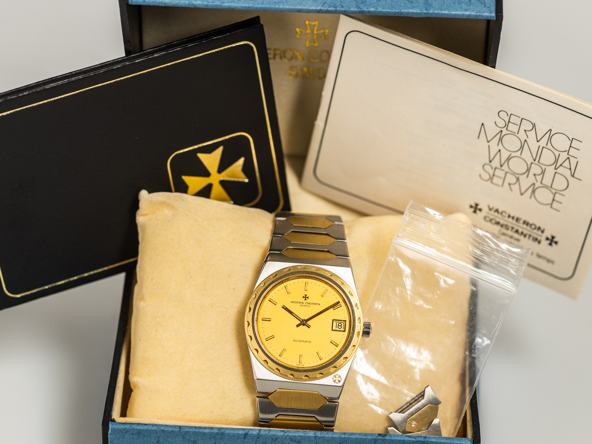 VACHERON CONSTANTIN 222 JUMBO Ref-44018-411 18k Yellow Gold Steel Box ...
