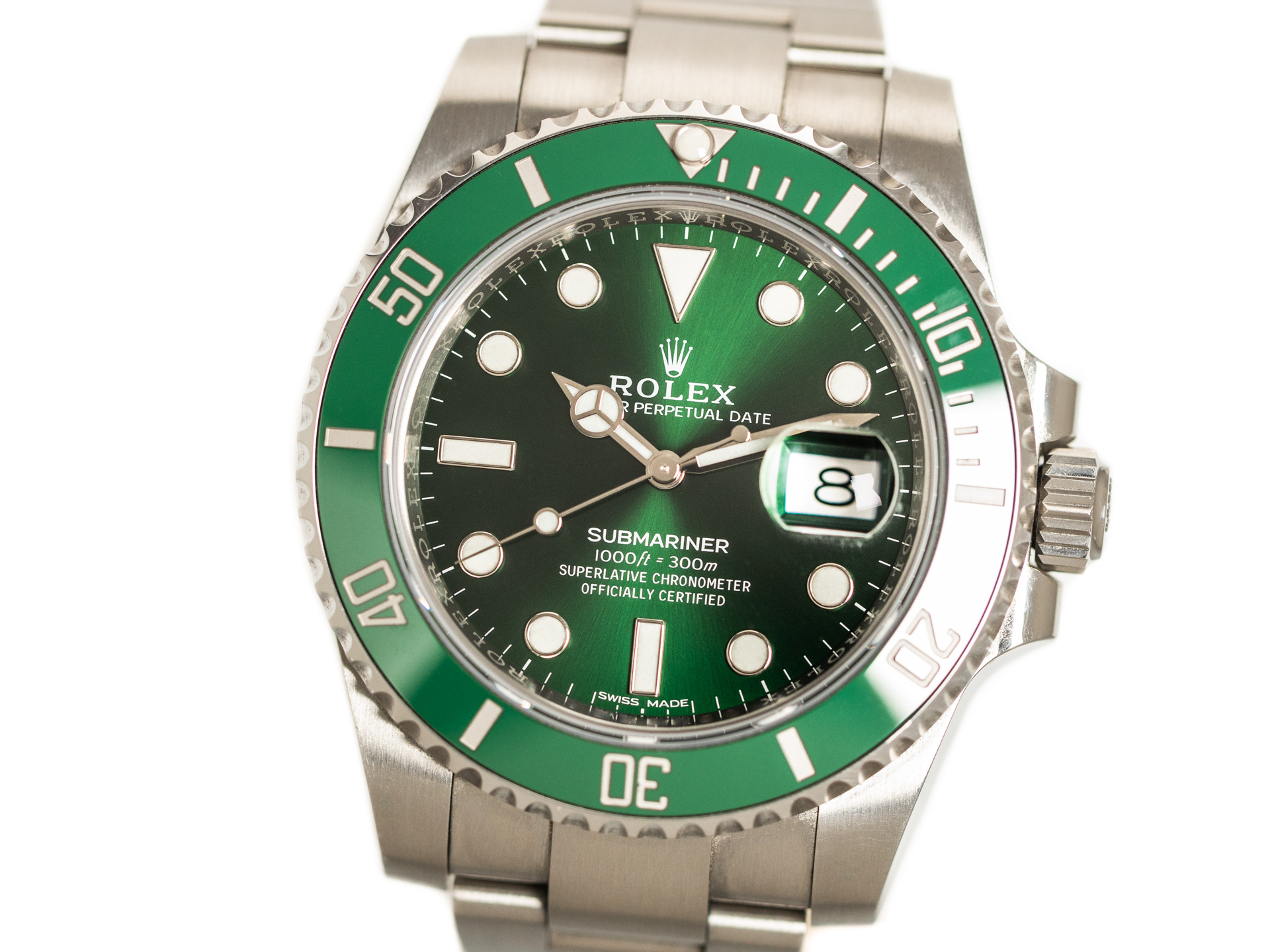 ROLEX SUBMARINER DATE HULK Ref 116610LV Steel Box Papers Bj 2019 WEMPE Germany LC100