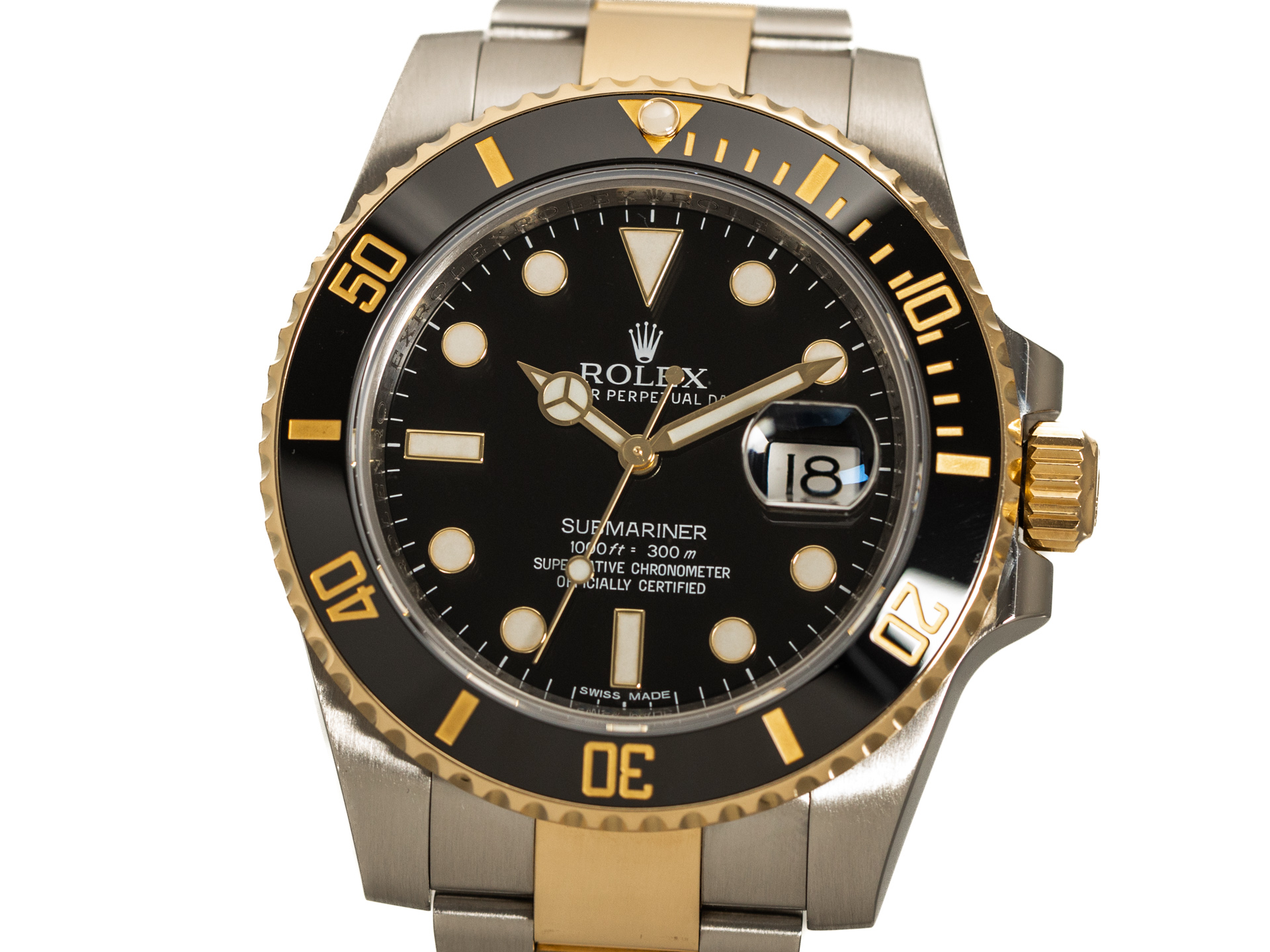 Rolex Oyster Perpetual Submariner Steel & Gold Watch 116613LN