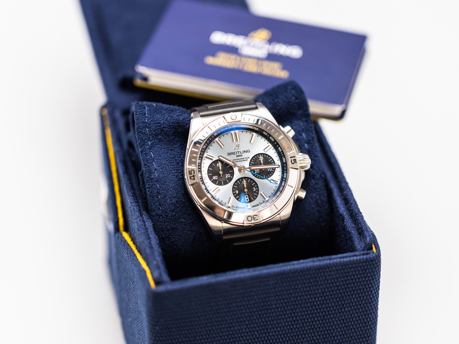 BREITLING CHRONOMAT B01 42 Ref-PB0134101C1S1 Stainless Steel Ice Blue Dial  Box Papers Bj-2022 Germany