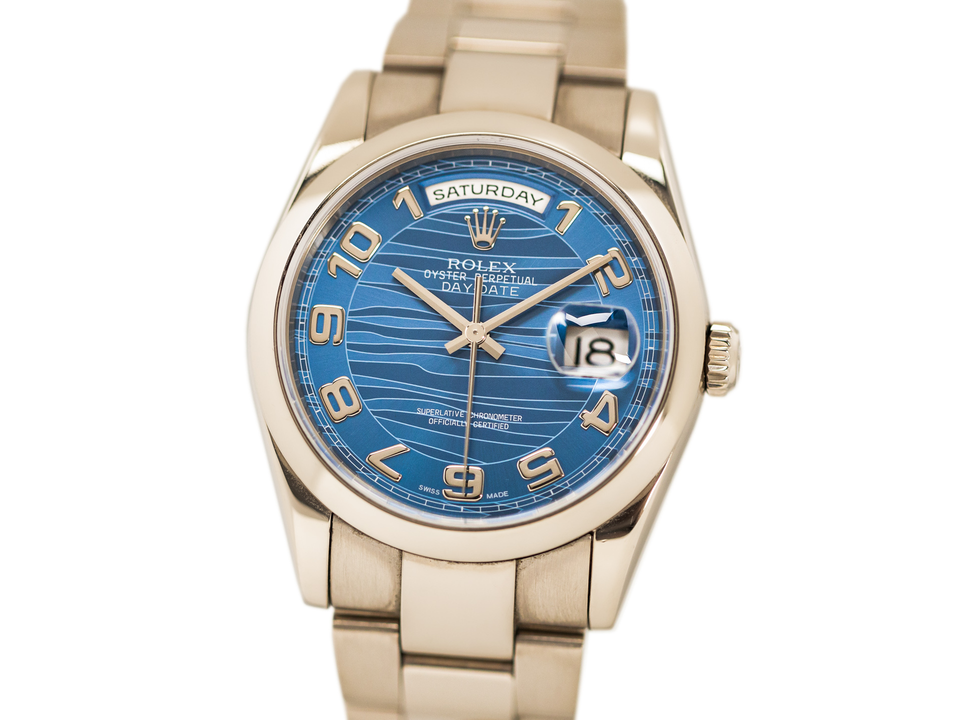 Rolex blue wave dial on sale