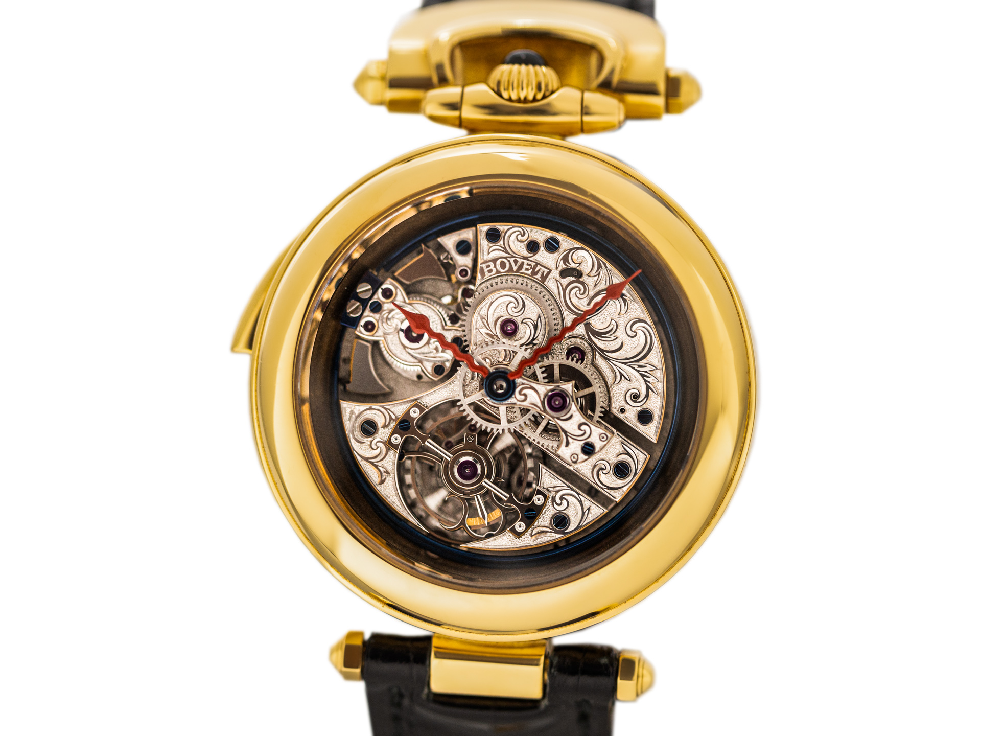 BOVET AMADEO FLEURIER MINUTE REPEATER TOURBILLION 18k Yellow Gold 39mm Ref 0840 0 Folding Clasp Box Bj 2010 Excellent