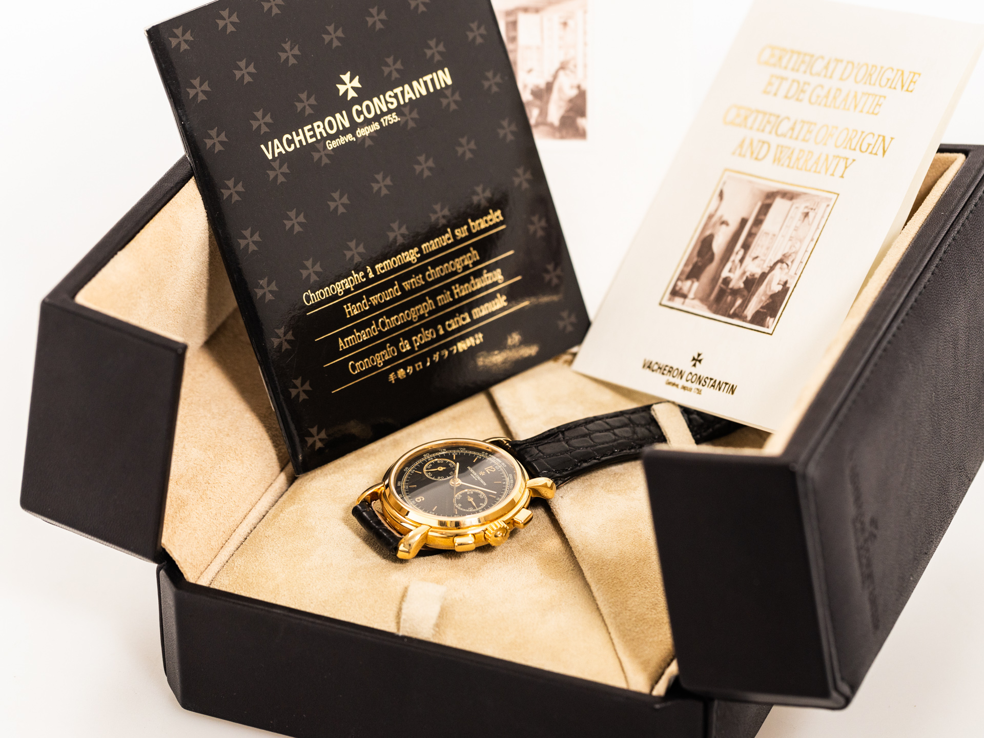 VACHERON CONSTANTIN LES HISTORIQUES Chronograph Ref-47101 18k Yellow ...