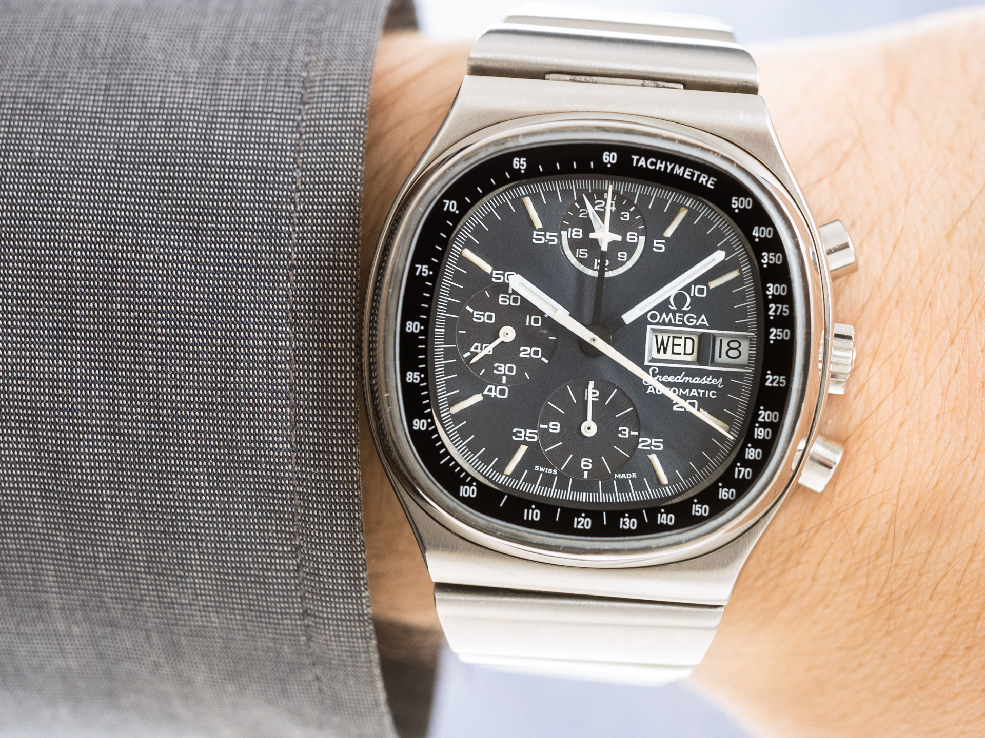 OMEGA Vintage SPEEDMASTER TV Ref 1760014 Stainless Steel Day Date Bj 1975