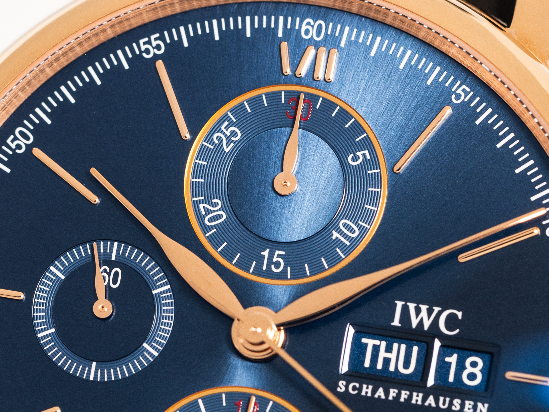 IWC PORTOFINO CHRONOGRAPH Ref IW391035 18K Rose Gold Box Papers Bj 2021