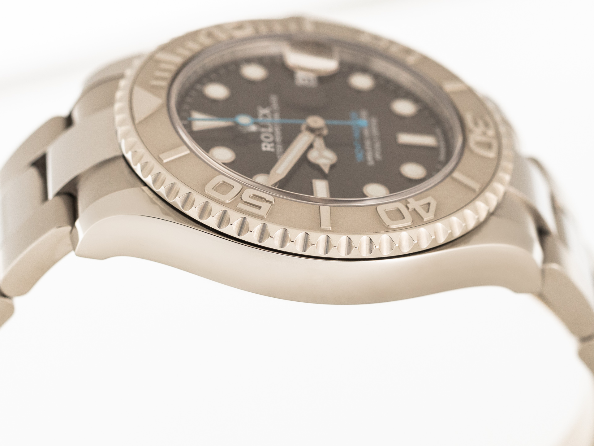 ROLEX YACHT-MASTER 37 Ref-268622 Stainless Steel 950 Platinum Bezel Box ...