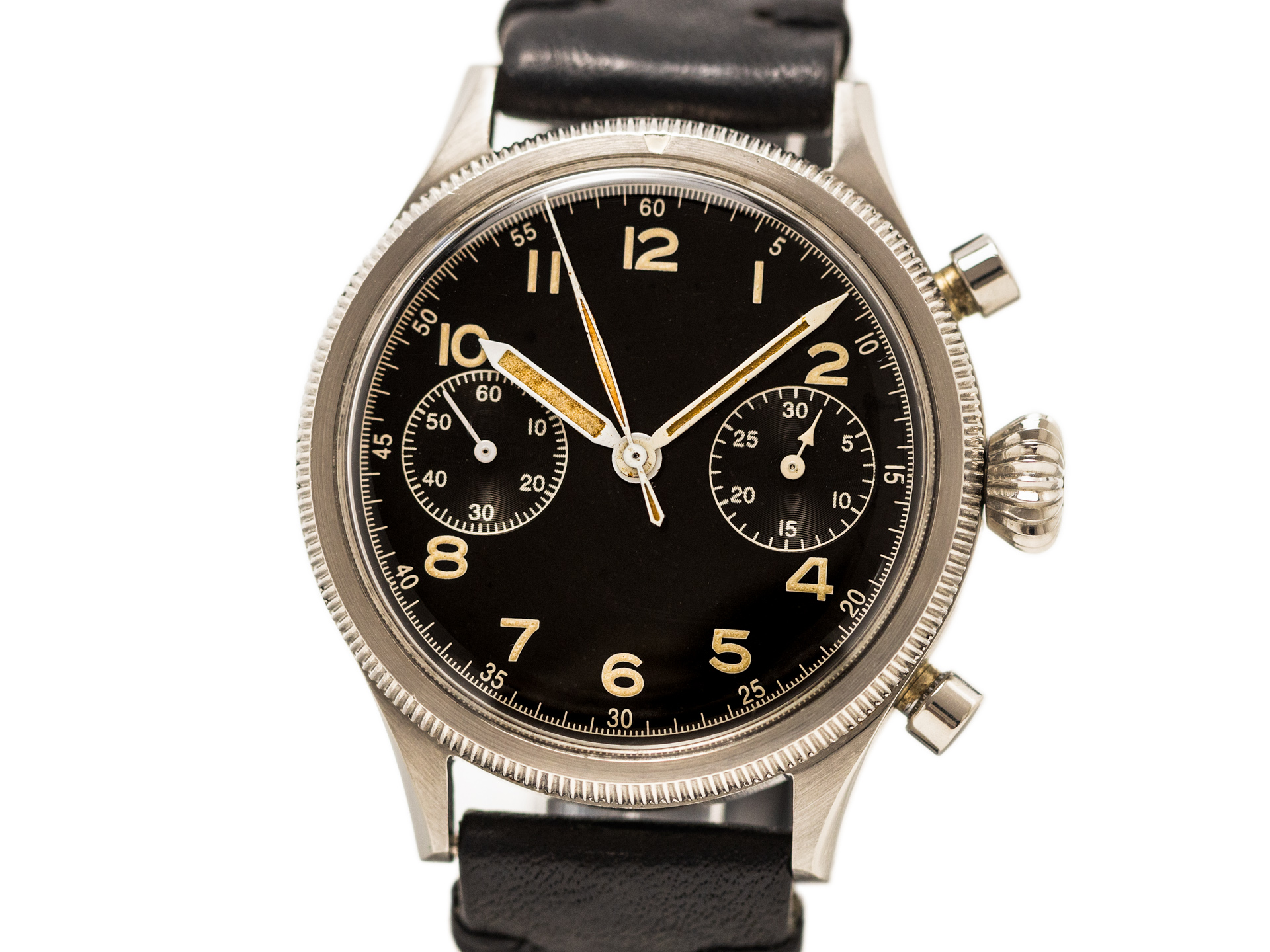 BREGUET Vintage TYPE XX French MILITARY PILOT FLY BACK CHRONOGRAPH Steel Radium Dial Bj 1955 Extract BREGUET Excellent