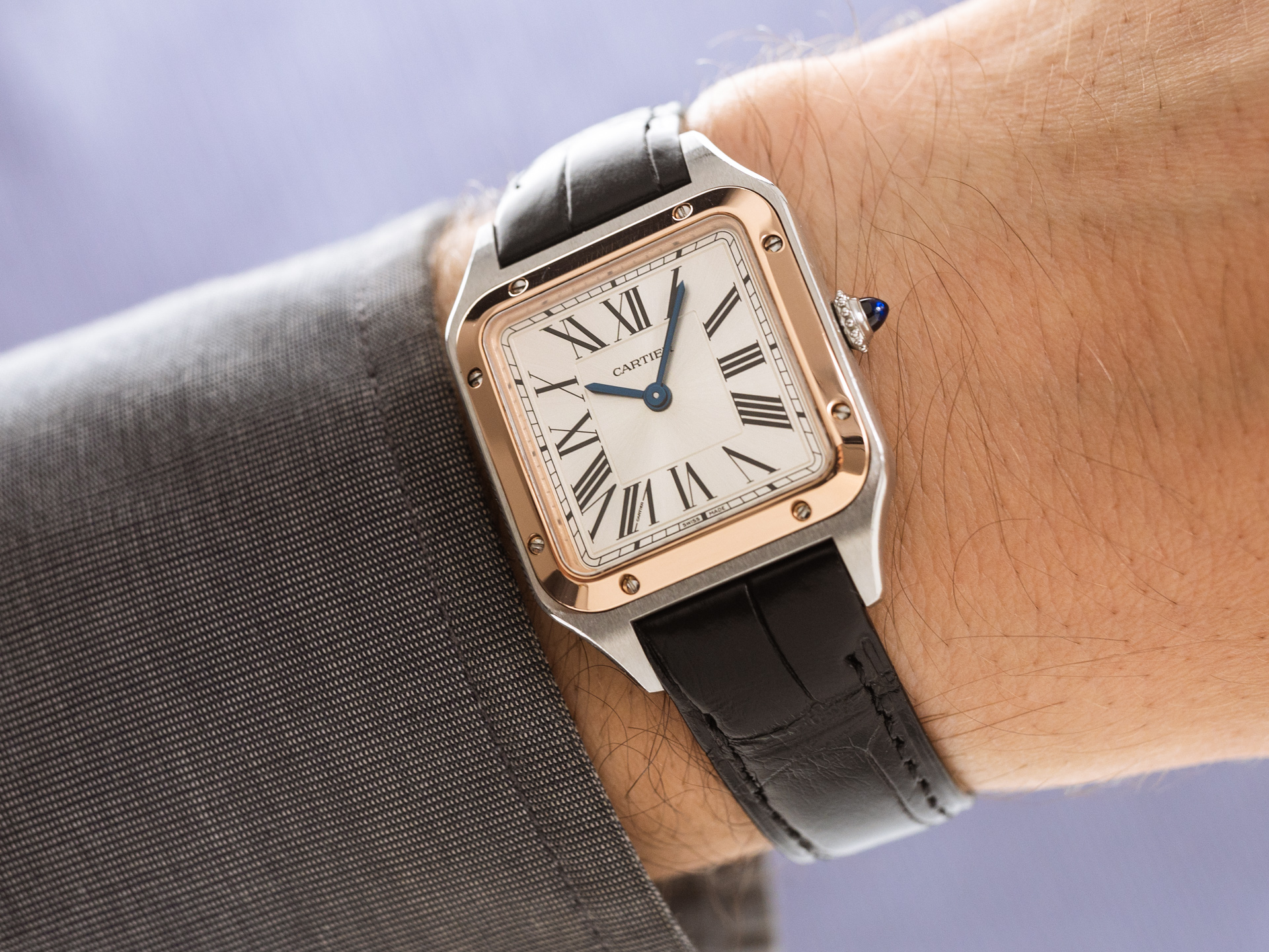 Cartier santos dumont stainless steel clearance