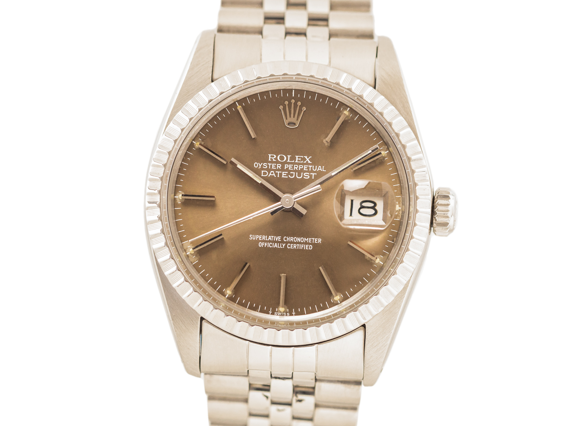 ROLEX Vintage DATEJUST 36 Ref 16030 Stainless Steel Tropic Tritium Dial Bj 1979