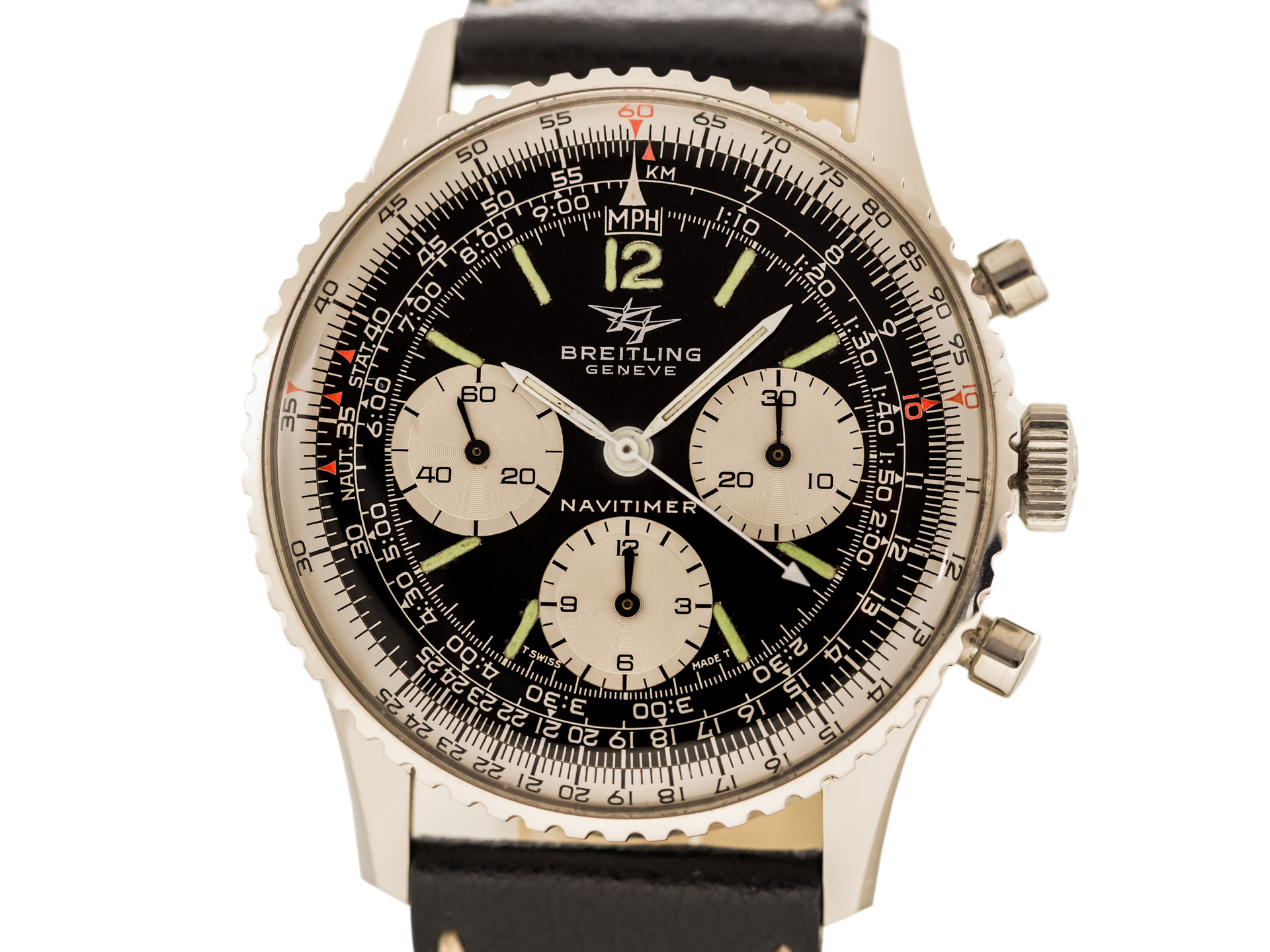 BREITLING Vintage NAVITIMER CHRONOGRAPH Ref 806 TWIN JET Stainless 