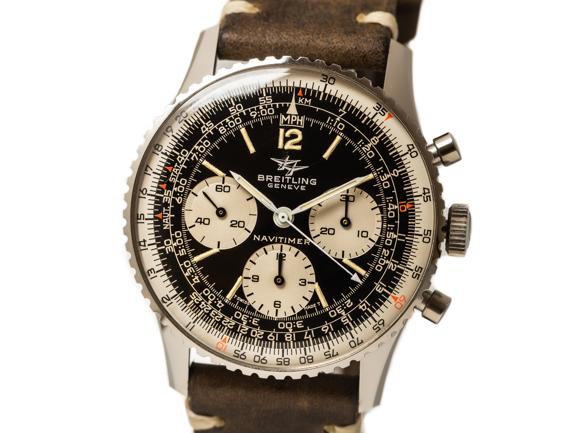 BREITLING Vintage NAVITIMER CHRONOGRAPH Ref 806 Steel Bj 1968 MINT