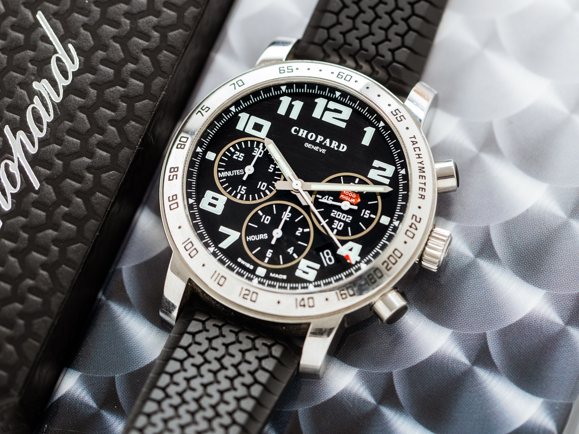 CHOPARD MILLE MIGLIA 2002 Chronograph Ref-8920 COMPETITORS WATCH Box Bj-2002