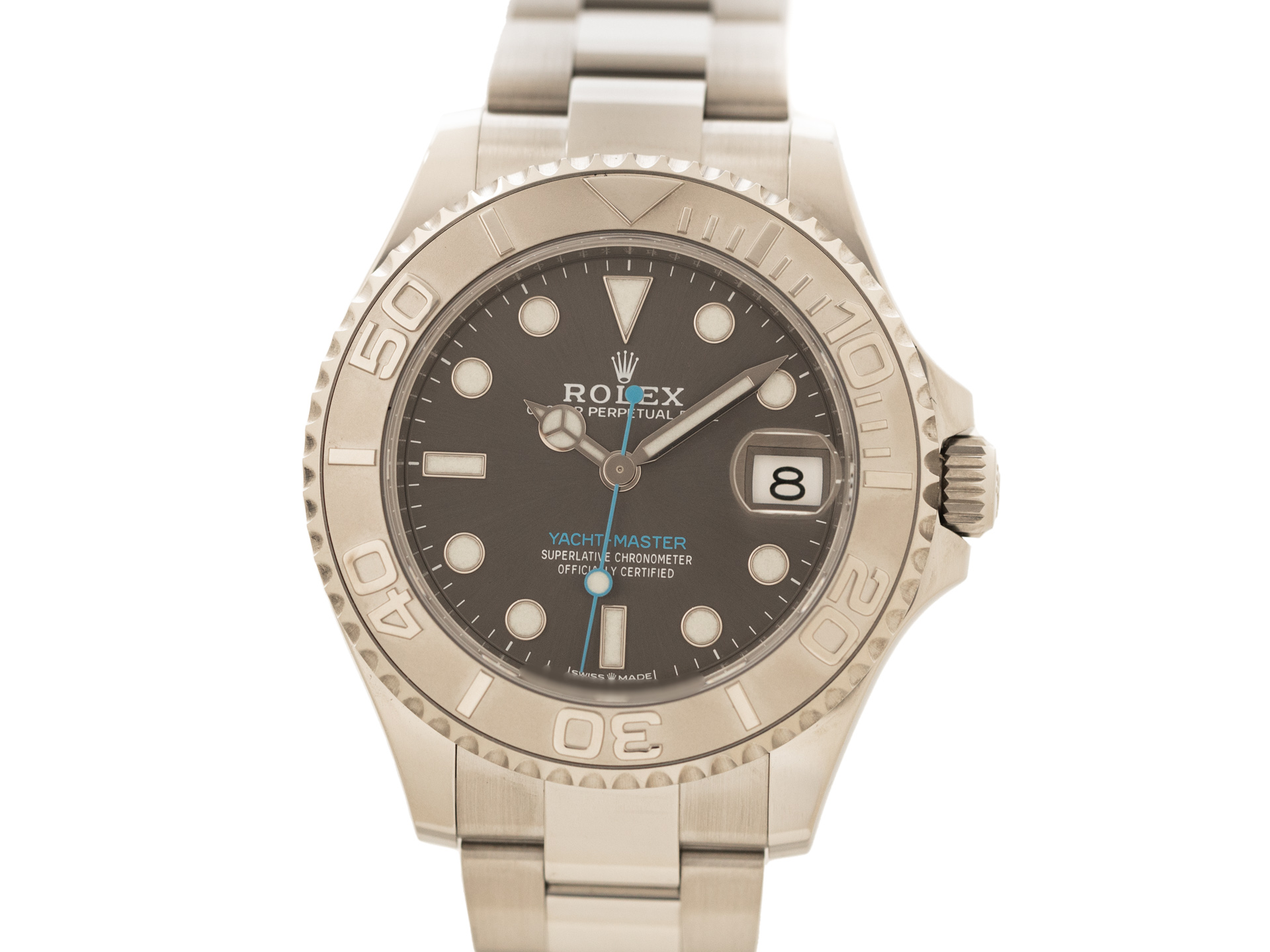 ROLEX YACHT-MASTER 37 Ref-268622 Stainless Steel 950Pt Bezel Grey 
