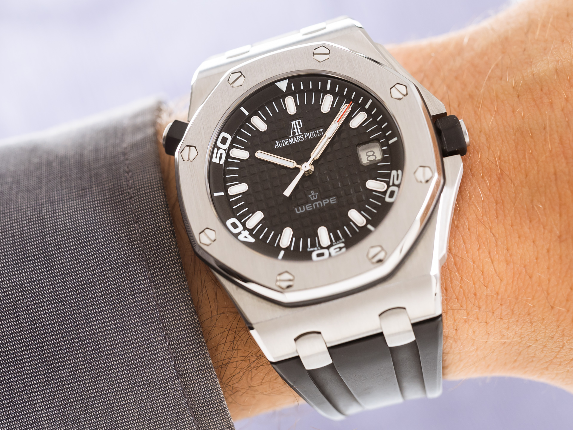 AUDEMARS PIGUET ROYAL OAK OFFSHORE SCUBA 100 Jahre Wempe Chronometerwerke Ref 15340ST.OO.D002CA.01 Stainless Steel Limited Edition Box Papers Bj 2006