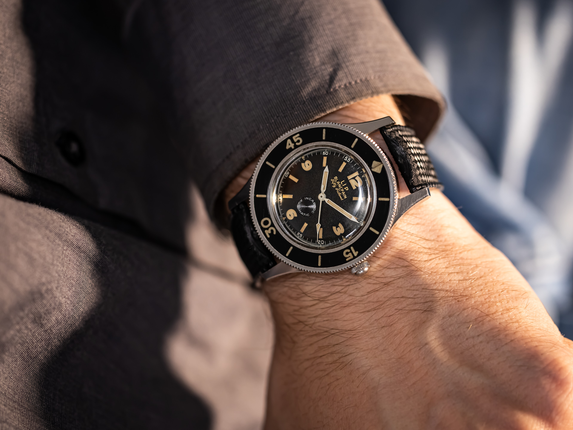 BLANCPAIN VINTAGE FIFTY FATHOMS LIP Divers Watch Stainless Steel BLANCPAIN VINTAGE FIFTY FATHOMS LIP Divers Watch Stainless Steel